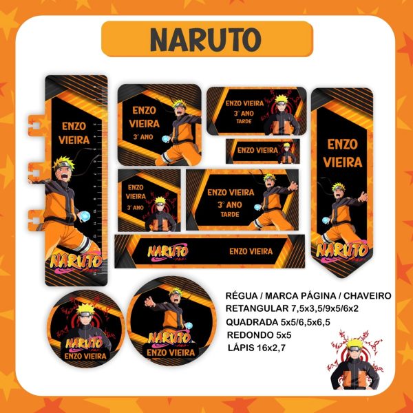 Arquivo Digital - Etiqueta Escolar (naruto) e